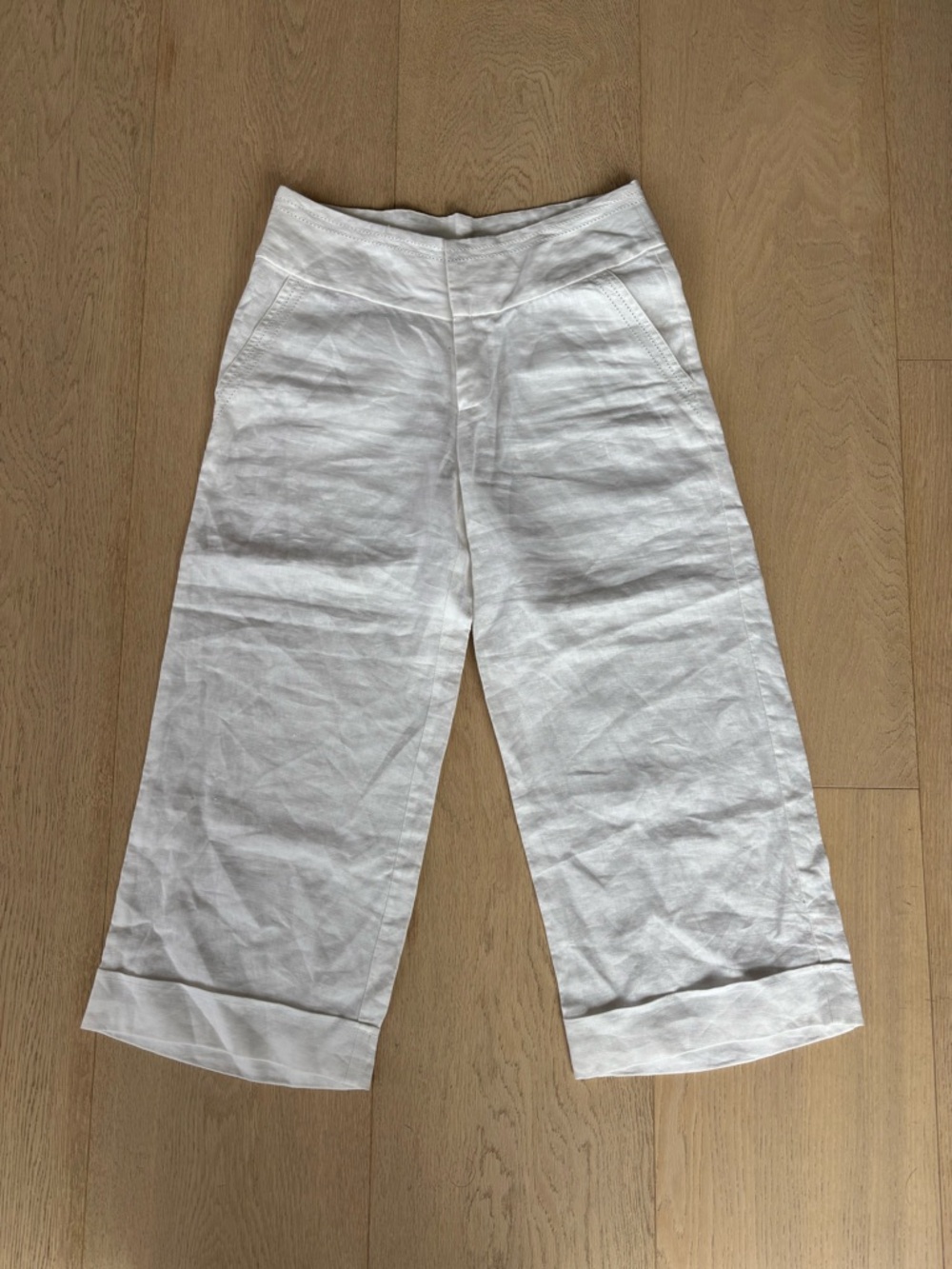 Y2k Le Château White Linen Capris